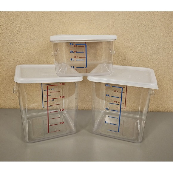 Rubbermaid Other - Rubbermaid Commercial Set Of 3 Food Storage Containers With Lids